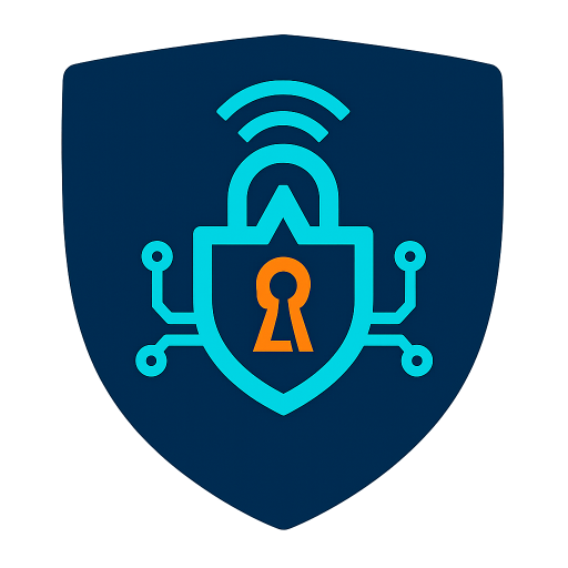 Logo Antivol Expert : cadenas connecté bleu profond avec halo turquoise, symbole de sécurité mobile